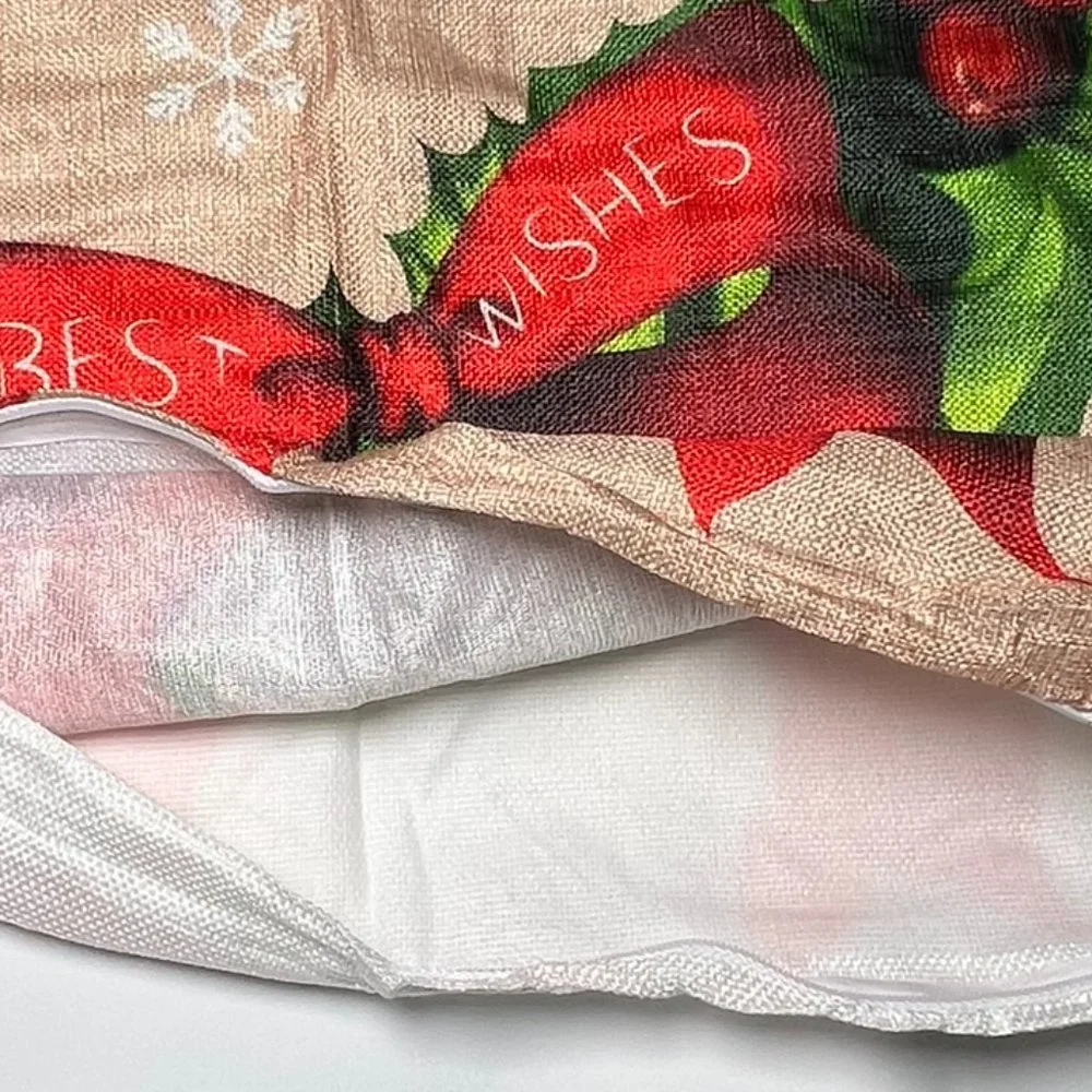 2/$12 💥🆕 Merry Christmas Best Wishes Sofa Bed Accent Pillow Cover | 1379